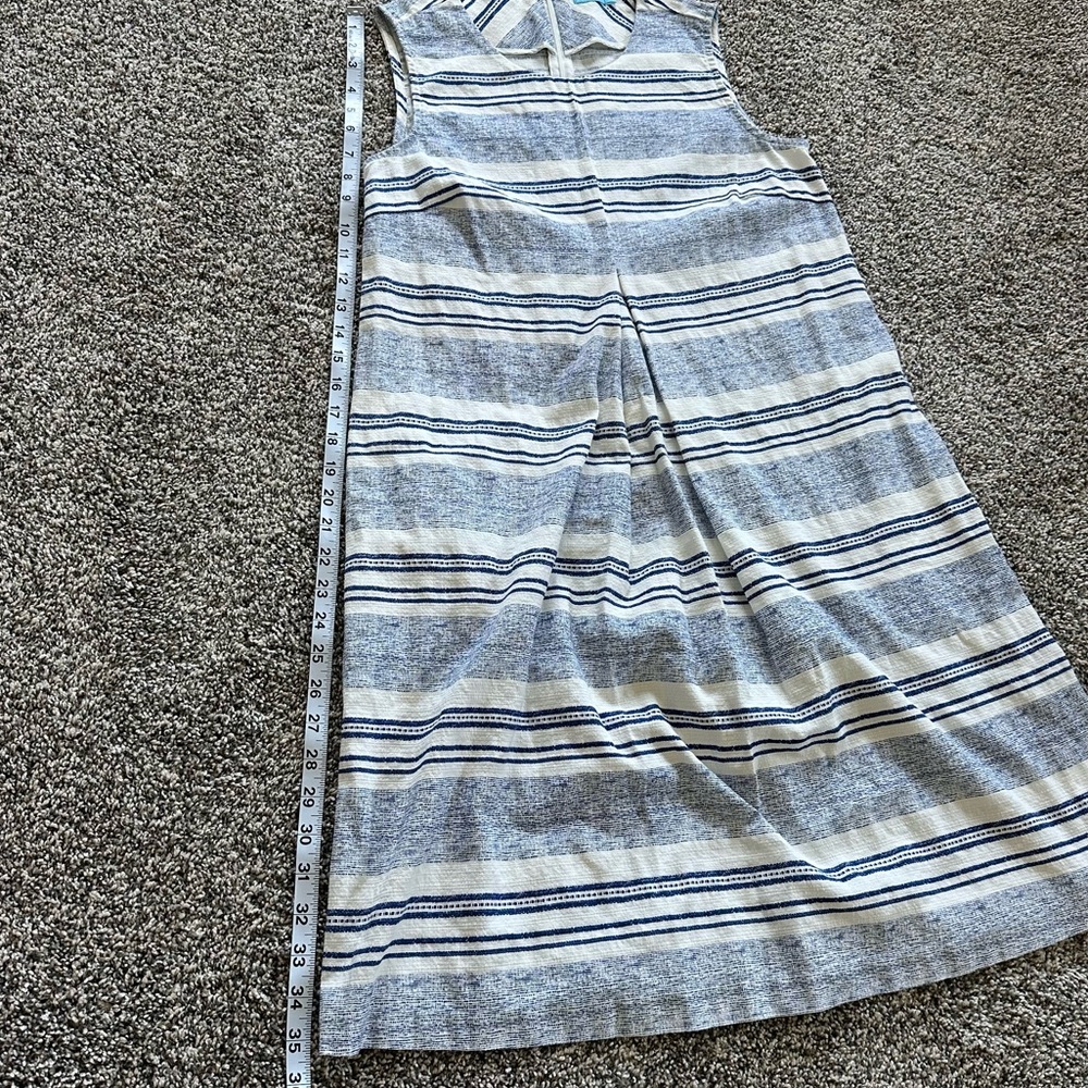 J. McLaughlin Tracy Blue and White Striped Sleeveless Dress Size Small 💙🤍 - Picture 6 of 11